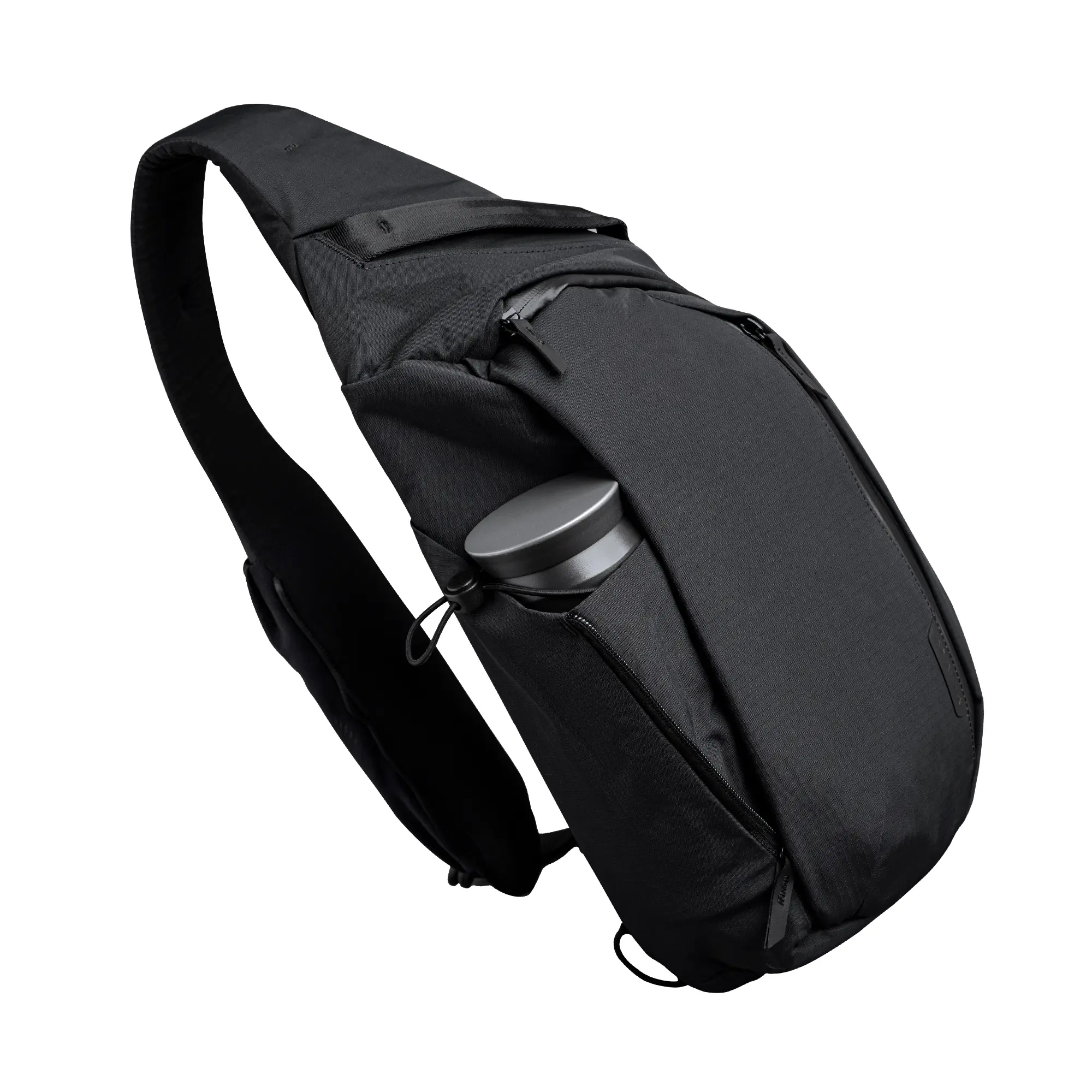 ALPAKA Metro Crossbody Left Shoulder 7.5L - Crossbody Bag Men,Sling Backpack - Fits 11" Tablet - Single Shoulder with YKK Zipper - Expandable Water Bottle Pocket - Phone Sleeve- Black Axoflux 210D：One Click DetachMagnetic Quick Release