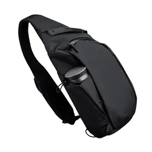 ALPAKA Metro Crossbody Left Shoulder 7.5L - Crossbody Bag Men,Sling Backpack - Fits 11" Tablet - Single Shoulder with YKK Zipper - Expandable Water Bottle Pocket - Phone Sleeve- Black Axoflux 210D：One Click DetachMagnetic Quick Release