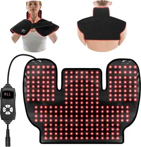 Adjustable Infrared Heating Wrap for Neck & Shoulder Relief – 660nm 850nm Dual-Chip Red Light Therapy Device Perfect Wellness Gift for Daily Muscle Relaxation