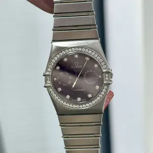 Omega Vintage Quartz Steel 33mm Custom Aventurine Dial Diamond MWT000636