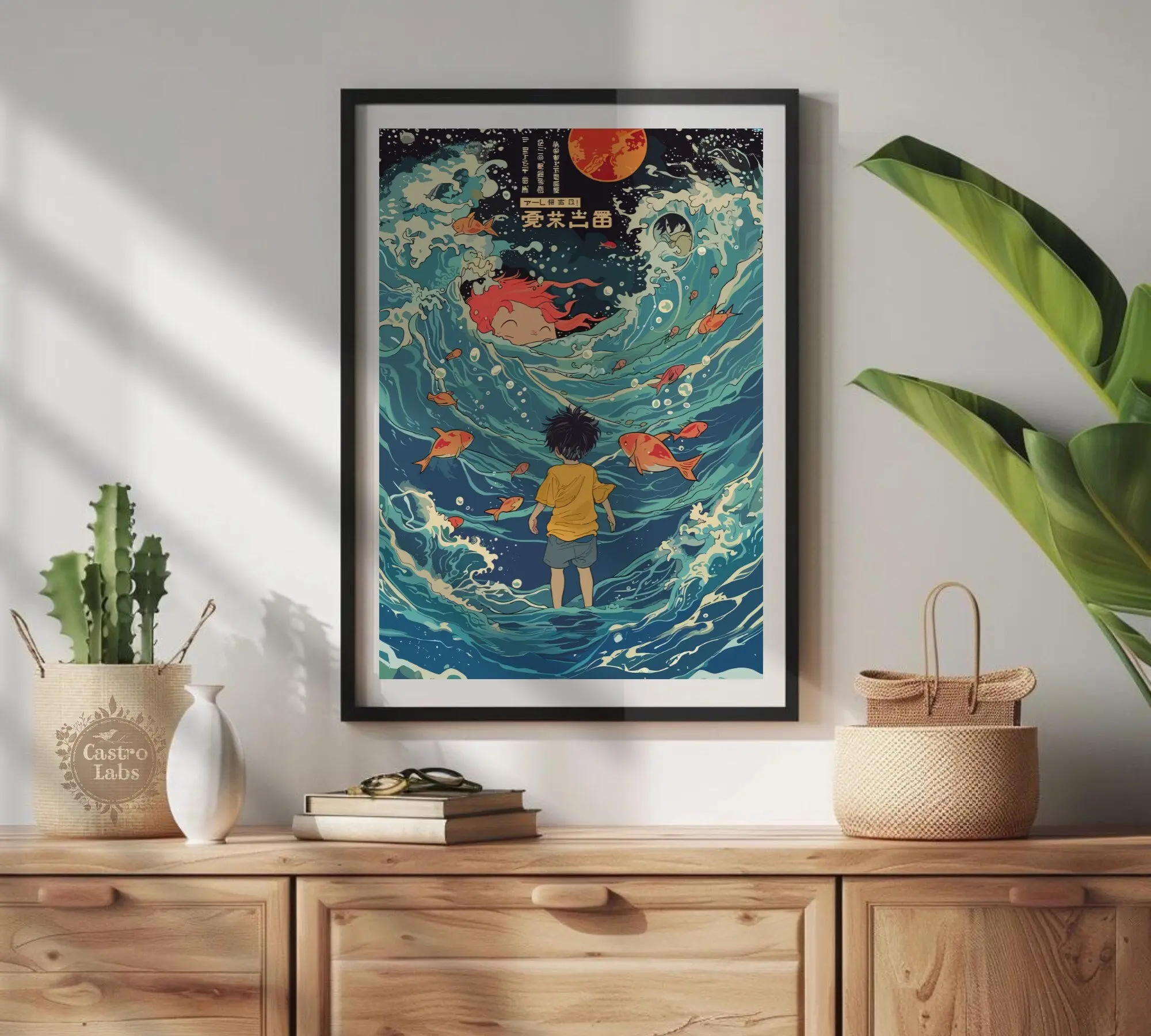Ponyo Anime Art Print: Japanese Style Poster