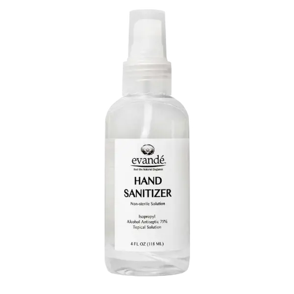Travel Hand Sanitizer Spray for Germ Protection & Clean Hands - Evand'e 4 oz | 75% Alcohol Formula Refreshes & Sanitizes Quickly
