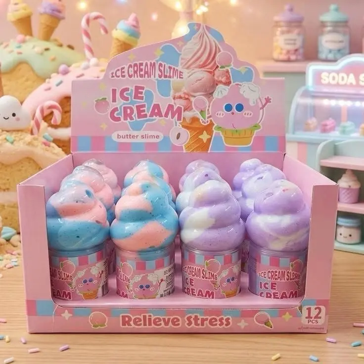 Stretchy Butter Slime Ice Cream