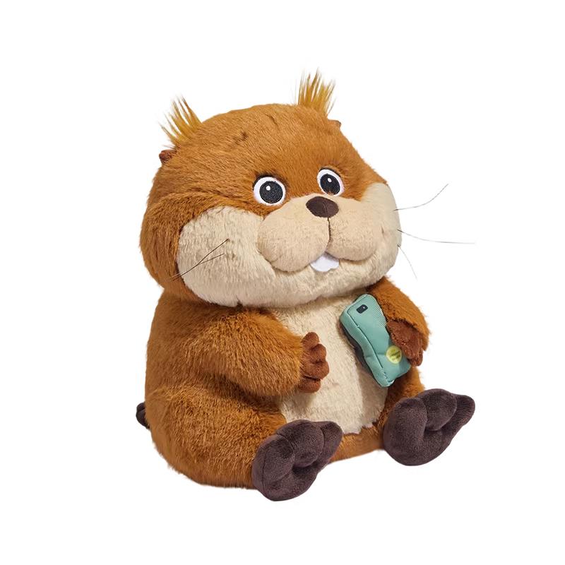 Disney Pixar Beaver Transformation Plush Doll,Mabel and King George with Tiny Smartphone and Mini Crown,Collectible Stuffed Animal, Cute Sofa Decor, Official Gift for Disney Fans,Viral Soft Toy,Holiday Gift Birthday Gift