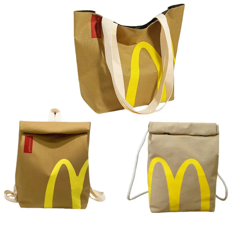 Classic retro Fashion large-capacity backpack, interesting canvas backpack, cute casual canvas bag, crossbody bag