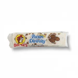 Buc-ee's Pecan Divinity Log - 4.75 oz Soft Sweet Sugar Snack, Creamy Candies with Roasted Pecans