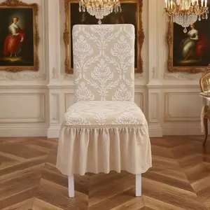 Geometric Pattern Chair Cover, 1 Count Removable Dining Room Chair Slipcover, Stretch Chair Slipcovers, Chair Protector for Home Living Room Bedroom Hotel Dining Room