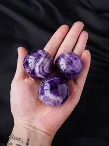 Natural Dream Amethyst Crystal Ball, High-Quality Energy Healing Crystal, Chakra Healing Crystals, Chakra Energy Repair, Spirit Practice, Meditation, Magic, Home Decor, Feng Shui Gift