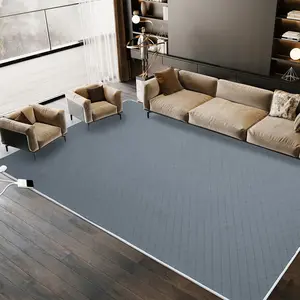 NujorWarm Electric Heating Carpet Pu Leather  Heated Rug Space Heater Floor Mat with Timer Fast Warm Up Safety Protection Easy Clean for Living Room Office Study Play Room 120V