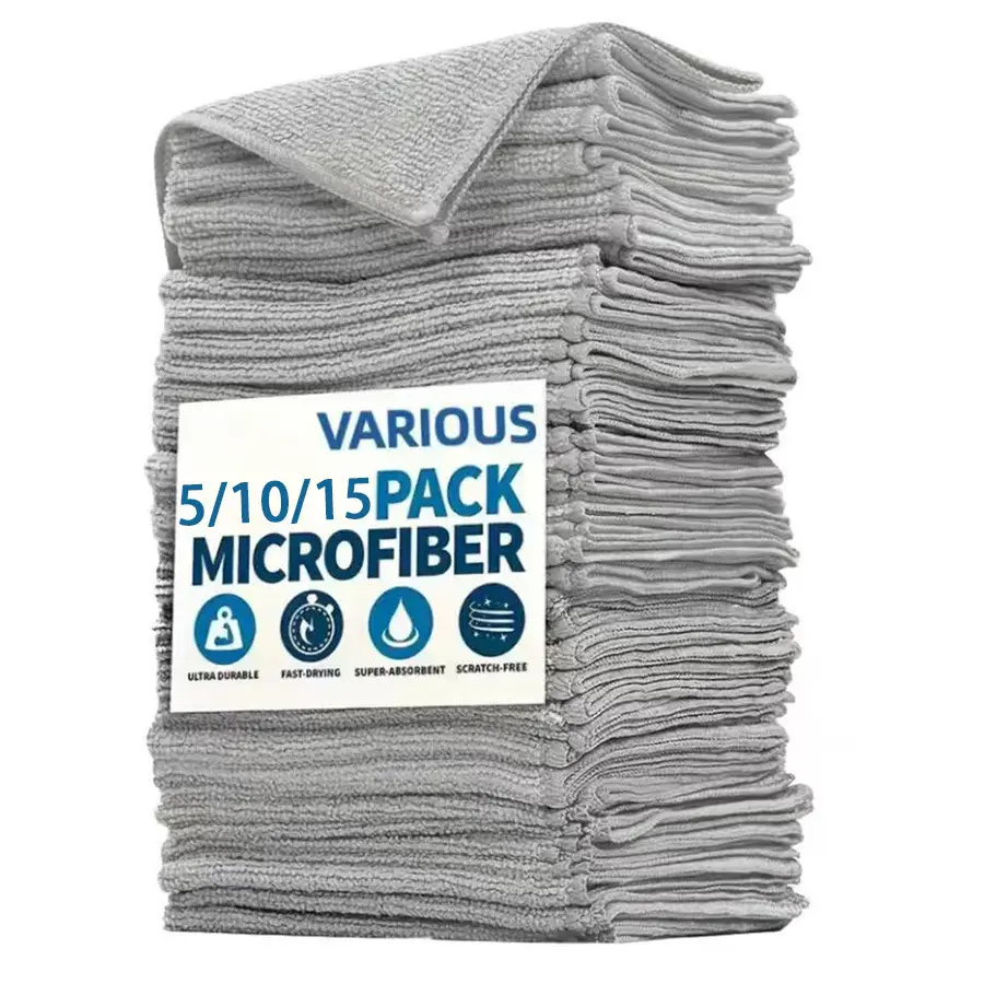10-Count Non-Scratch Wire Dishcloths, Double-Layer Multipurpose Reusable Towels – Polyester Wiping Cloth for Kitchen Sinks, Pans, Washable Durable Cleaning Supplies for Wet & Dry Use, Housekeeping Essentials