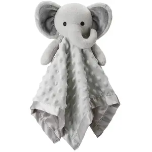 Elephant Loveys for Babies Soft Security Blanket Infant Snuggle Toy Stuffed Animal Blanket Baby Registry Search Baby Boy Gifts for Infant and Toddler Gray 16 Inch