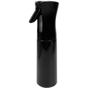 Spray Bottle for Hair (10.1oz/300ml) - 2 Seconds of Mist - Empty Ultra Fine Plastic Water Sprayer, For Hairstyling, Cleaning, Salons, Plants, Essential Oil Scents & More - Black，Press it 3 times