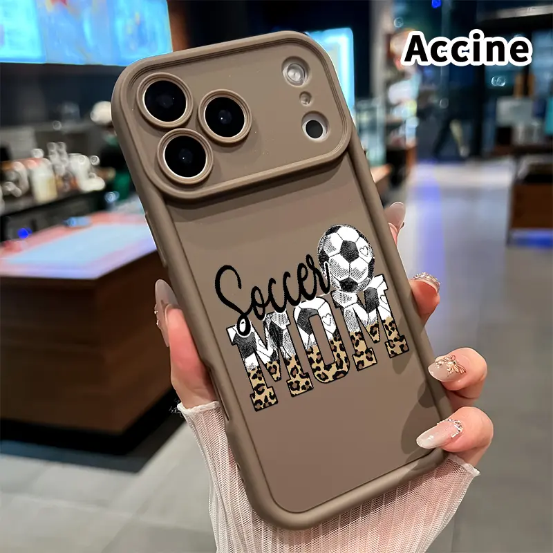 Soccer Mom Pride Pattern TPU Phone Case - Shockproof, Drop-Protection, Rugged, Durable Cover for iPhone 17 Pro Max, 16, 15, 14 Plus, 13, 12 Mini, 11, XR, X, XS, SE; Mobile Phone Accessories, Protector