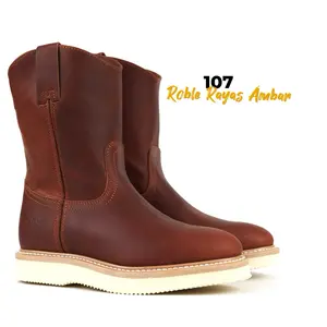 107 Roble Suela Rayas Patron Boots Mens work boots Botas de trabajo Soft Toe Made in Mexico Super Comfortable