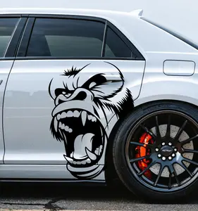 Angry Gorilla Kong Car Decal - Eye-Catching, Durable, Weather-Resistant Vehicle Sticker