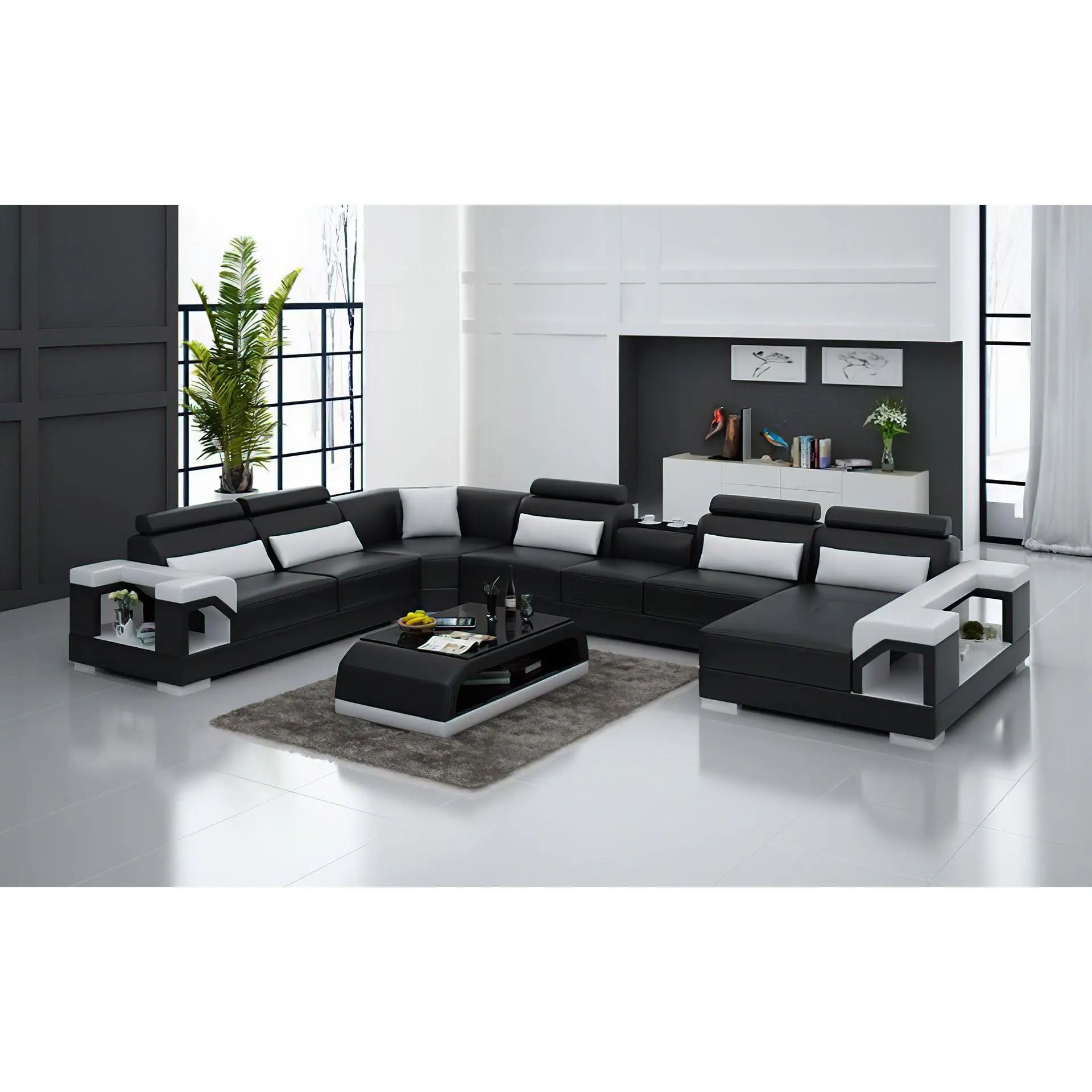 Talos Modern U-Shape Leather Sectional Talos Modern U-Shape Leather Sectional