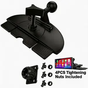 Replacement CD Slot Mount for Garmin GPS & CarPlay Screens, 17mm Ball Adapter Phone Holder for 4"-11" Devices, Secure Fit with 4PCS Tightening Nuts Included Car Gadgets Car Accessories
