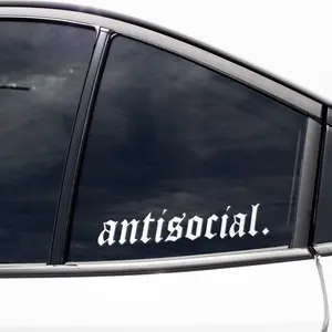 Antisocial Vinyl Decal for car, laptop, Stickers