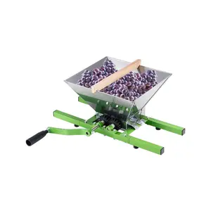 SummerWinsVEVOR 1.8 Gal/7L Fruit and Apple Crusher, Large Manual Grinder, Stainless Steel Fruit Scratter Pulper for Wine Cider Apple Grape Pressing, with Roller Handle for Kitchen Home, Green, Kitchen Gadgetsdealsforyoudays