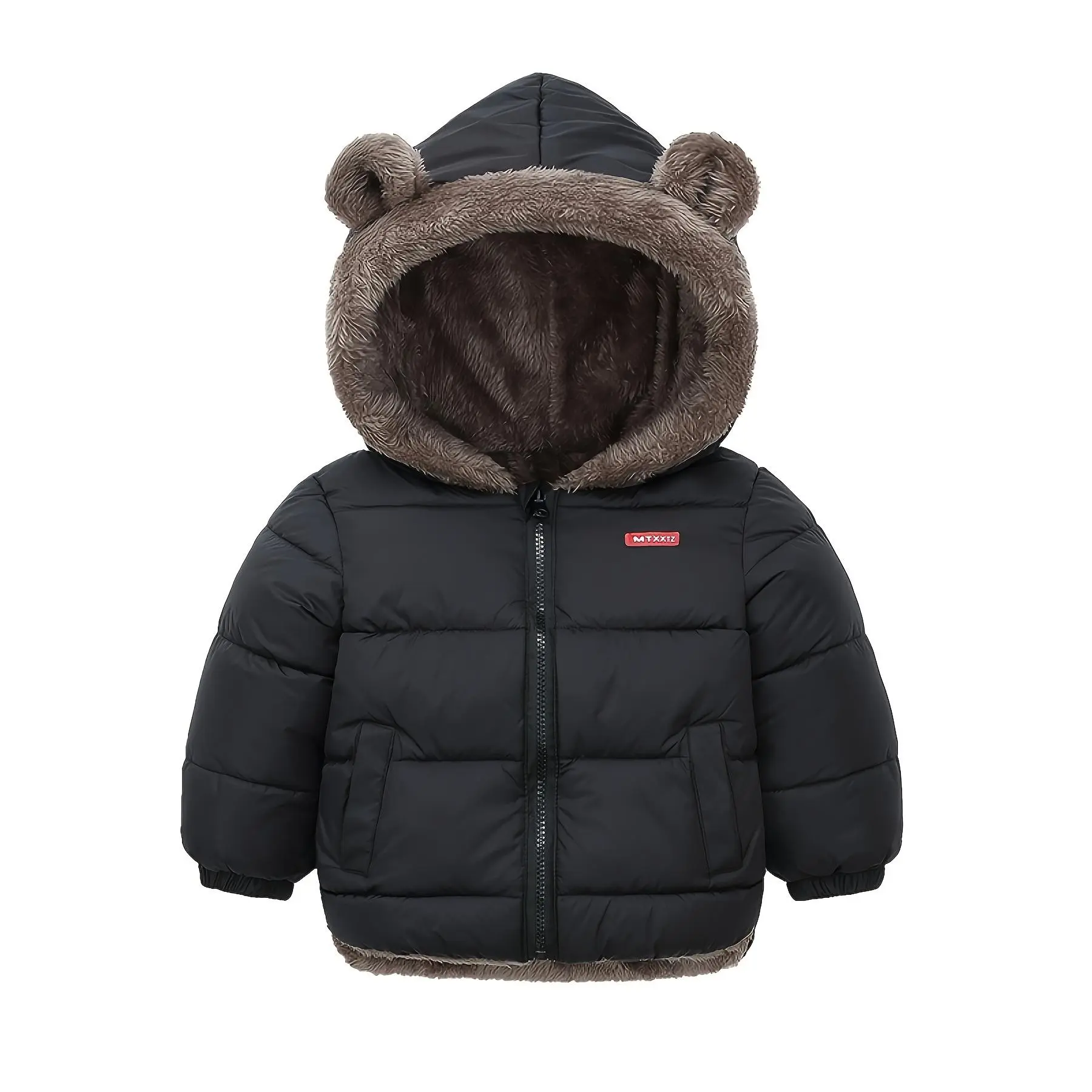 Kids' Polyester Fleece Jacket with Cute Ears, a Hooded Casual Cardie for Boys & Girls with Hood Closure, Available in Child Sizes