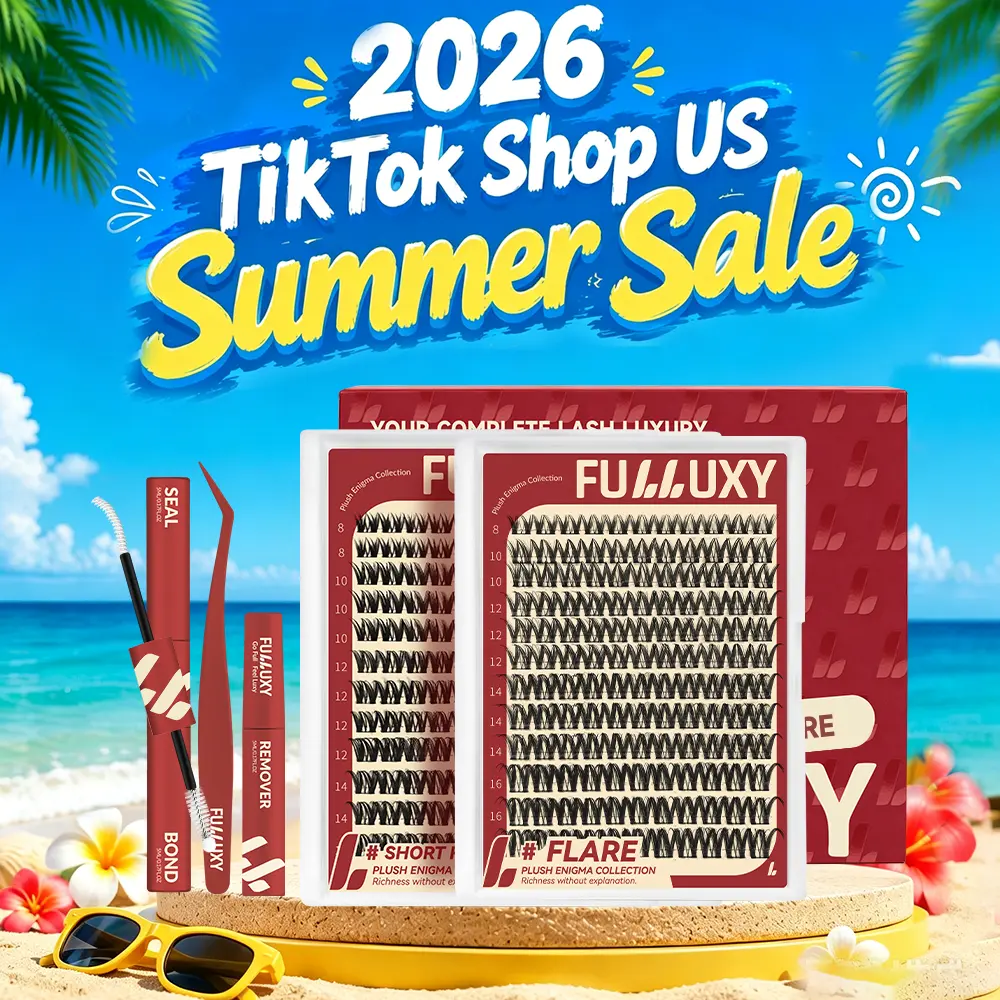 Flare and Short Size Flare 8-14mm| Fulluxy DIY False Eyelashes for Bold Dramatic Look Unstoppable You've Been Waiting For | Lashes with Ultra-Dense, Waterproof, Long-Lasting Lashes | Flora Flaunt Aurora Same Style | Beginner-Friendly DIY Lashes