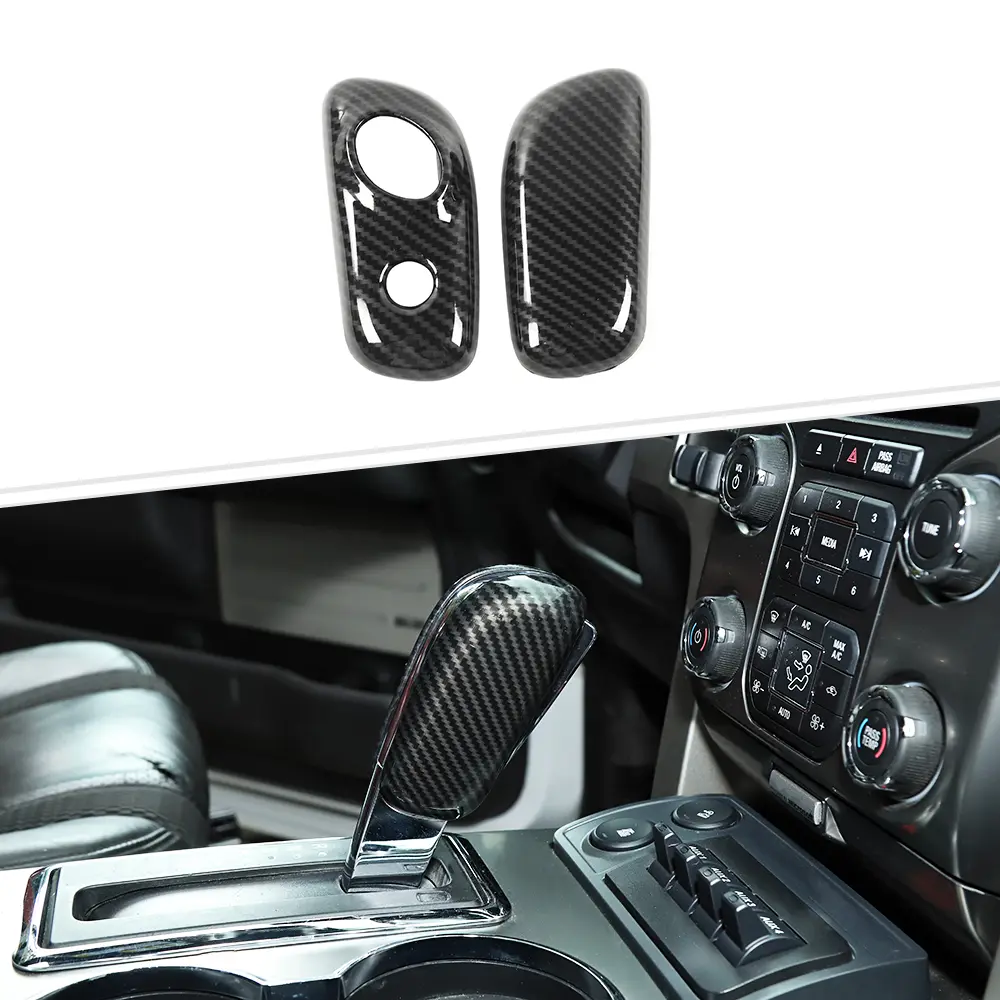 Automotive Automatic Shifter Knob Replacement Kit - Gear Handle Lever Head Trim Cover, Car Interior Accessories for 2009-2014 Ford F150 Raptor Truck Shifter Knobs