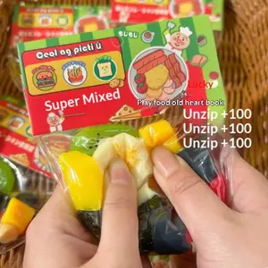 Realistic Fruit Bag Squeeze Toy Strawberry Kiwi Banana Cherry Accessories Stress Relief, Fun and Relaxing Plaything for Kids and Adults