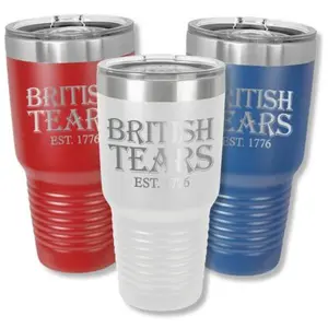 Victory Bundle | British Tears Laser Etched Tumbler 30oz / 27oz / 20oz / 12oz Red / Blue / Black / Sparkle Black / Sparkle Pink #funny #josh&jase #britishhumor