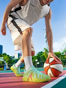 1 Pair Multi-color Outdoor Practical Basketball Shoes - KPU Upper + High-elastic Cushioning + Rubber Outsole, For Outdoor Basketball Competition & Daily Styling, Strong Wrap, Anti-slip & Wear-resistant