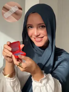 Women's Headscarf Fixing Stickers, Double-Sided Adhesive Tape for Hijabs & Shawls Accessories, All-Season Woven Fabric, Casual Style