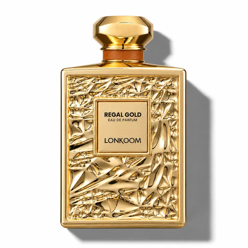 LONKOOM Regal Gold Eau de Parfum 3.4 fl oz | Fruity Gourmand Vanilla Fragrance with Orchid & Sandalwood Notes | Elegant Feminine Perfume for Women | Long Lasting Luxury Scent for Date Night & Everyday Wear | Perfect Gift for Her