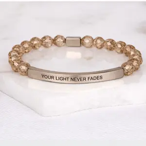 YOUR LIGHT NEVER FADES Silver Champagne Crystal Bracelet