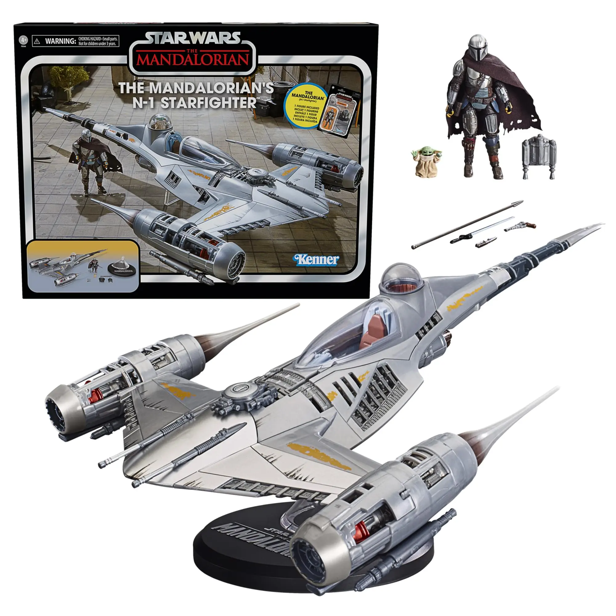 Star Wars The Mandalorian 3.75 Inch Action Figure and N-1 Starfighter Playset