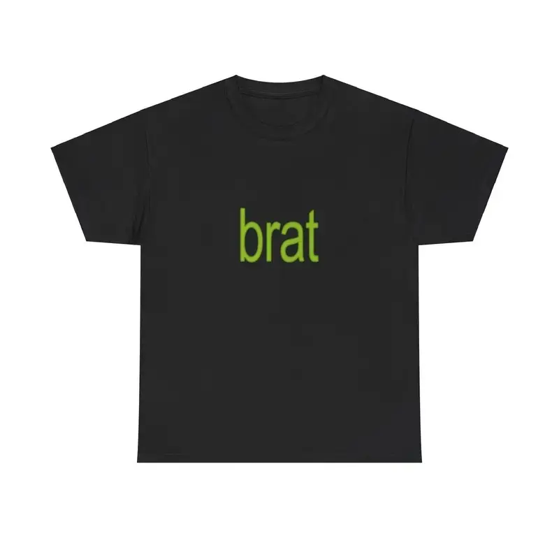 Brat Singer Aesthetic Heavy Cotton T-Shirt | G5000 Retro Hyperpop Green Graphic Tee | Unisex Y2K Streetwear Crewneck Top | Perfect Trendy Music Fan Gift