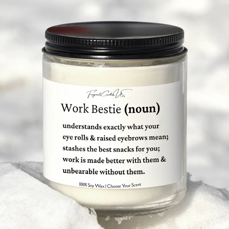 FragrantCandlesUS Smokeless Phthalate-Free Scented Glass Jar Candles - Honeysuckle Jasmine, Snickerdoodle, Coconut Lime Verbena Scents, 50+ Hours Burn Time, 24-Month Shelf Life, Desk/Work Desk Accessory, Coworker Valentine's Day Gift, Home Decor Supply