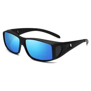 MEETSUN Designer Fit Over Glasses Sunglasses for Men & Women - Polarized UV400 Protection, Y2K Wrap Around Cool Frames for Outdoor/Driving