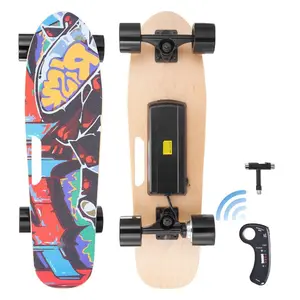 VEVOR Electric Skateboard with Remote, 13.7 Mph Top Speed 7.5 Miles Max Range Skateboard Longboard, 3 Speeds Adjustment Skateboards, Easy Carry Handle Design, Suitable for Adults Teens BeginnersVEVOR Super Brand Day