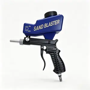 Portable Gravity Sandblasting Gun Set, Air-Operated Sand Blaster Kit, Rust Removal Tool, Small Handheld Sandblaster, Home Metal Renovation spray