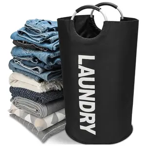 Classic Collapsible Laundry Hamper - Foldable, Recyclable, Waterproof Sorter Bag, Home Organizer for Women's Clothes Sorting Storage Solution