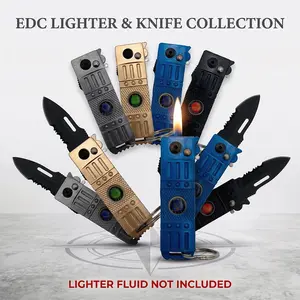 2-in-1 EDC Keychain Lighter & Utility Tool | Refillable Pocket Multitool