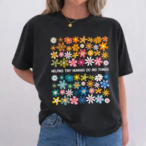 Helping Tiny Humans Do Big Things Shirt, Teacher Appreciation T-shirt, Preschool Teacher Graphic Tee, Teacher Life Outfits