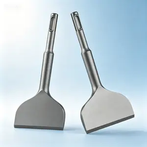SDS Plus Chisel Tool 3-Inch Wide Cranked Angled Bent for Tile Removal (3" X 6.5") Heavy Duty Demolition Hex Shank Reusable Masonry Concrete Chisel FS18365