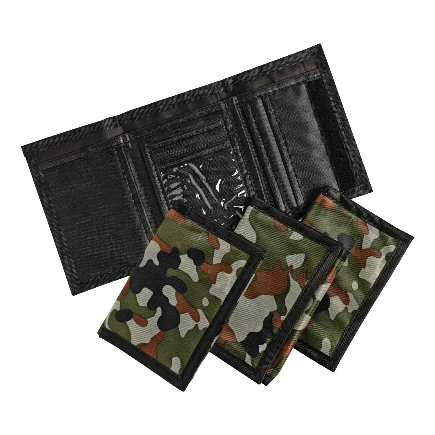 4 3/4" x 3 1/2" Polyester Camouflage Wallets - 12 Pc., Durable Wallet, Trifold Wallets