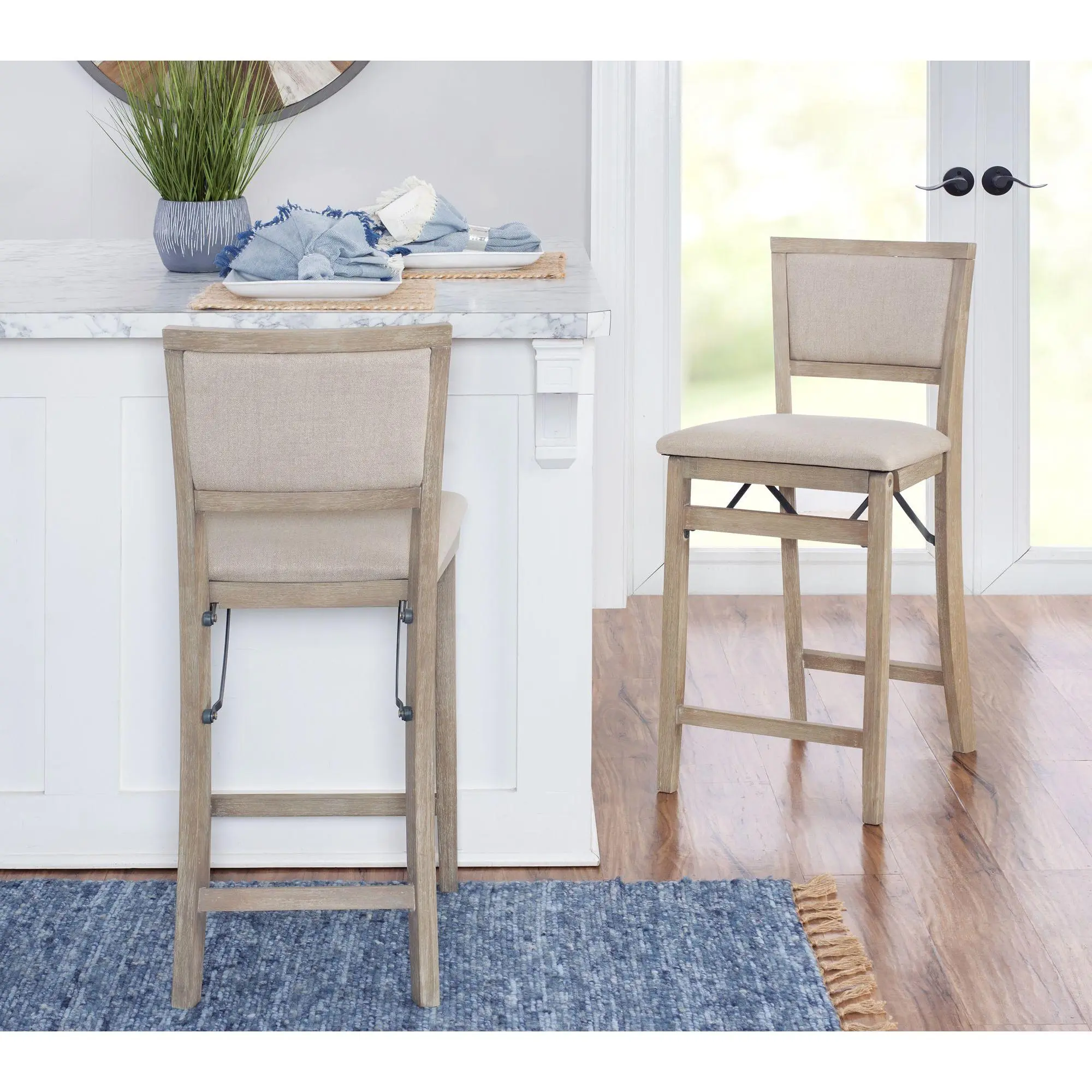 Linon Home Decor Kasey Pad Back Folding Counter Stool