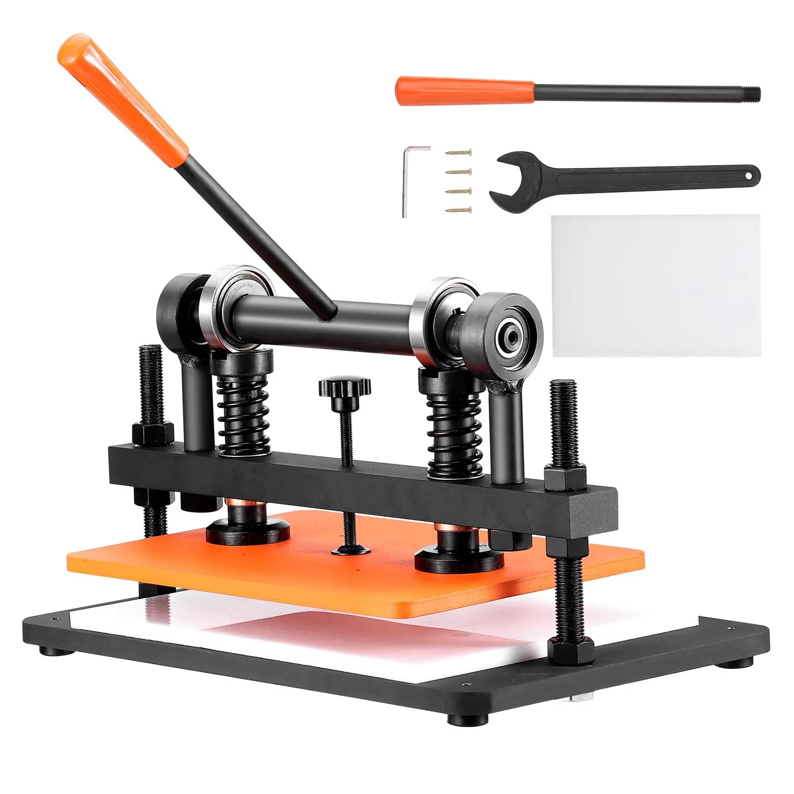 VEVOR Leather Cutting Machine,  14.2 x 10.2 in Embossing Plate Manual Die Cutter, 0.47 in Pressure Stroke Dual Guide Shafts Die Cut Machine, Leather Embossing Machine for Various of Materials