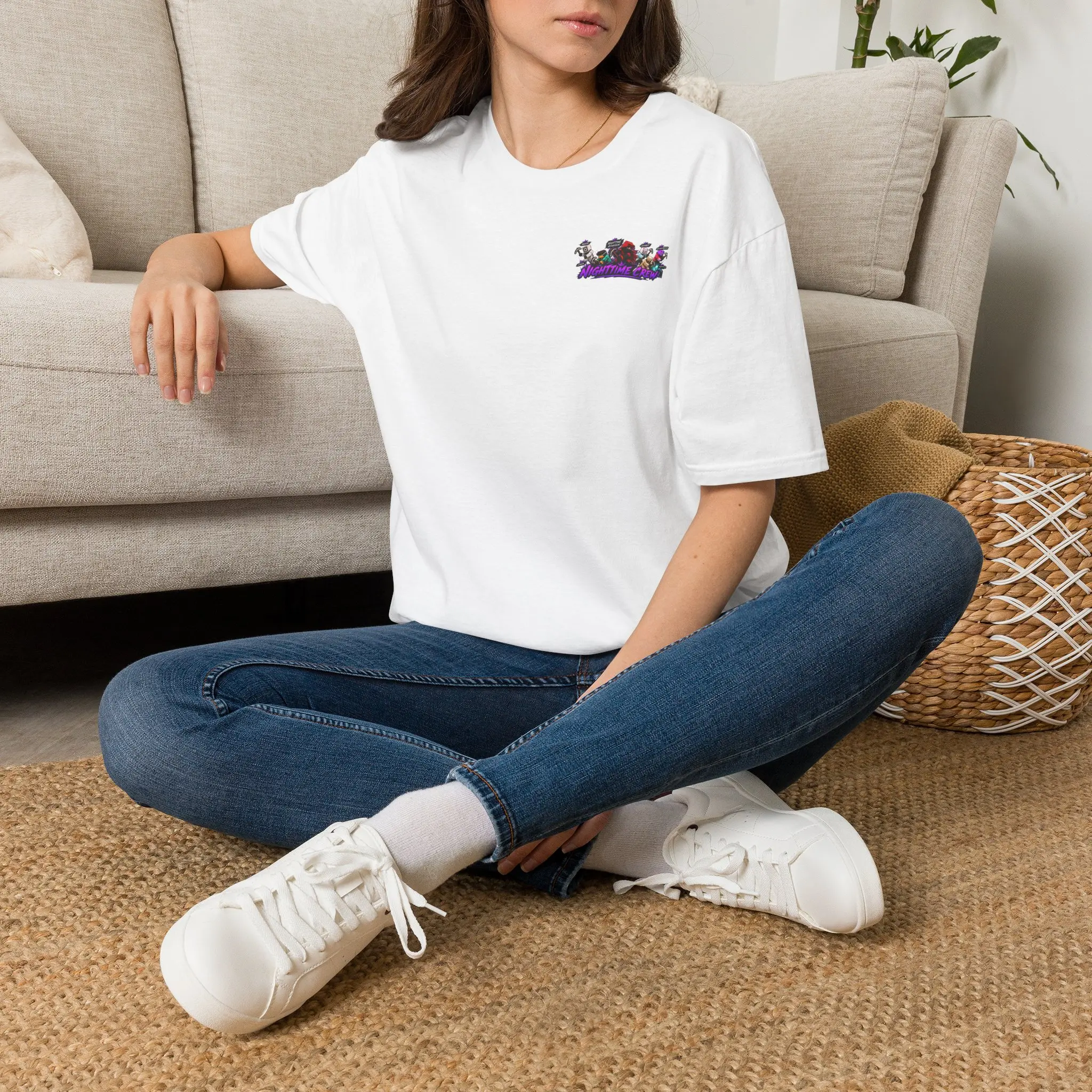 Nighttime Crew Minecraft Character T-Shirt — Front & Back Print | Official Nighttime Studios Merch
