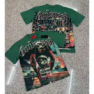 VintageGraphic"GODSPEED."NOPAINNOGAIN"TopsTshirtStreetwearY2KStyleCasualCottonClassicCrewneckDesignTeesPrintFabricMenswearPrintStylishFabricTeeShortSleeveT-ShirtsUnisex Tropical