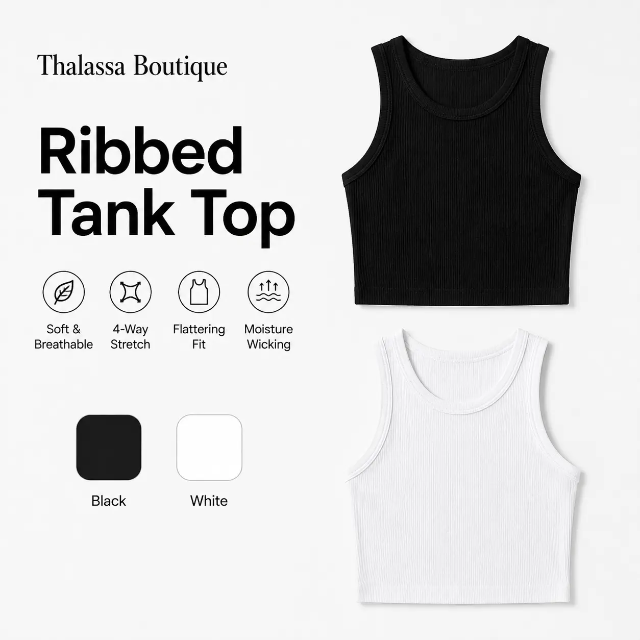 Women Ribbed Crop Tank Top Sleeveless Racerback Crew Neck Basic Slim Fit Casual Workout Crop Vest
