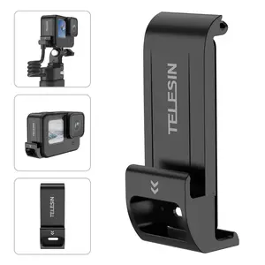 TELESIN G2 Upgraded Battery Door Cover for GoPro 13 12 11 10 9, Water Snow Resistant Protective Case Charger Type-C Charging Mount for Go Pro Hero 13 12 11 10 Black Accessories