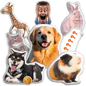 custom pet pillow,3D Pillow,animal print pillows,personalized pillow, Double-sided thermal transfer technology